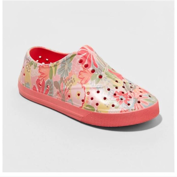 Cat & Jack Other - Cat & Jack Pink Tropical Floral Rain Sneaker NWT